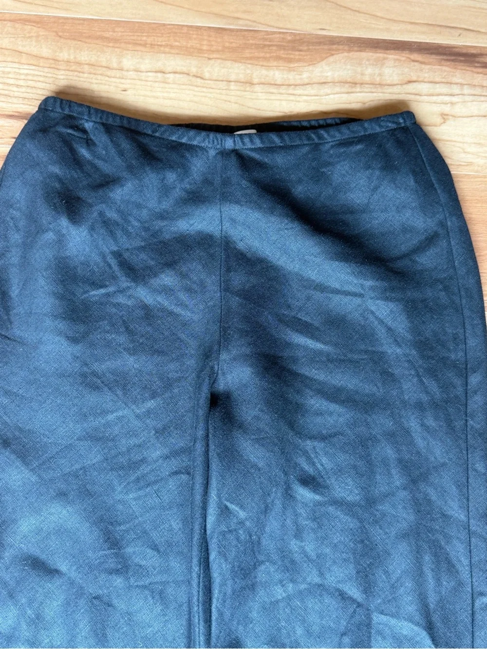 100% linen reformation black pants